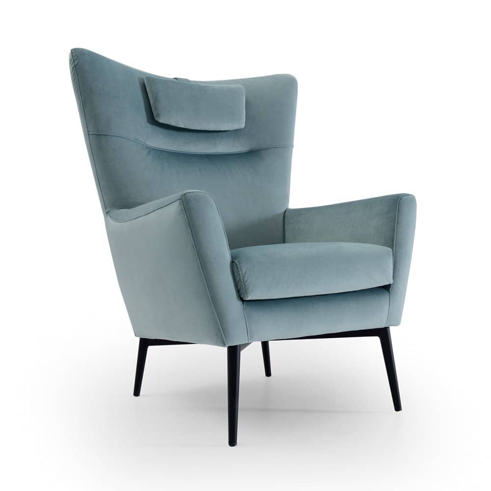 Torino velvet shop wingback chair